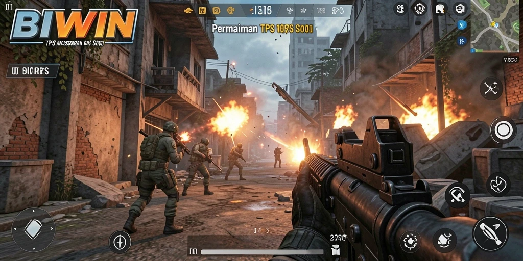 Tampilan gameplay BIWIN yang dinamis dan seru.