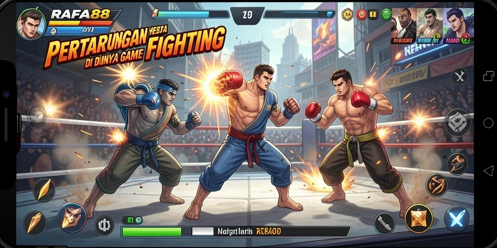 Gambaran gameplay pertarungan yang mendebarkan di RAFA88.